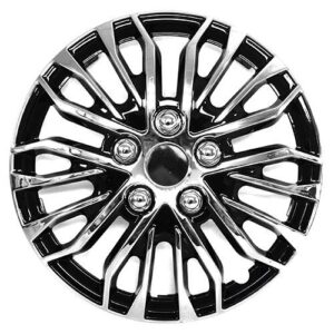 TAPAS DE AROS 14" CROMADO/NEGRO  - V141-CB-14