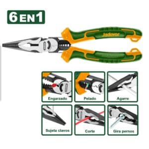 ALICATE COMBINADO 8" 200MM 6 EN 1 - JDPL2778