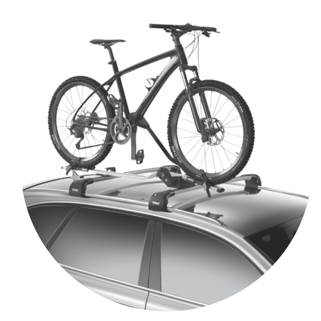 PORTA BICICLETA DE TECHO ALUMINIO CON SEGURO 148 x 34 x 13 cm – SK-0664