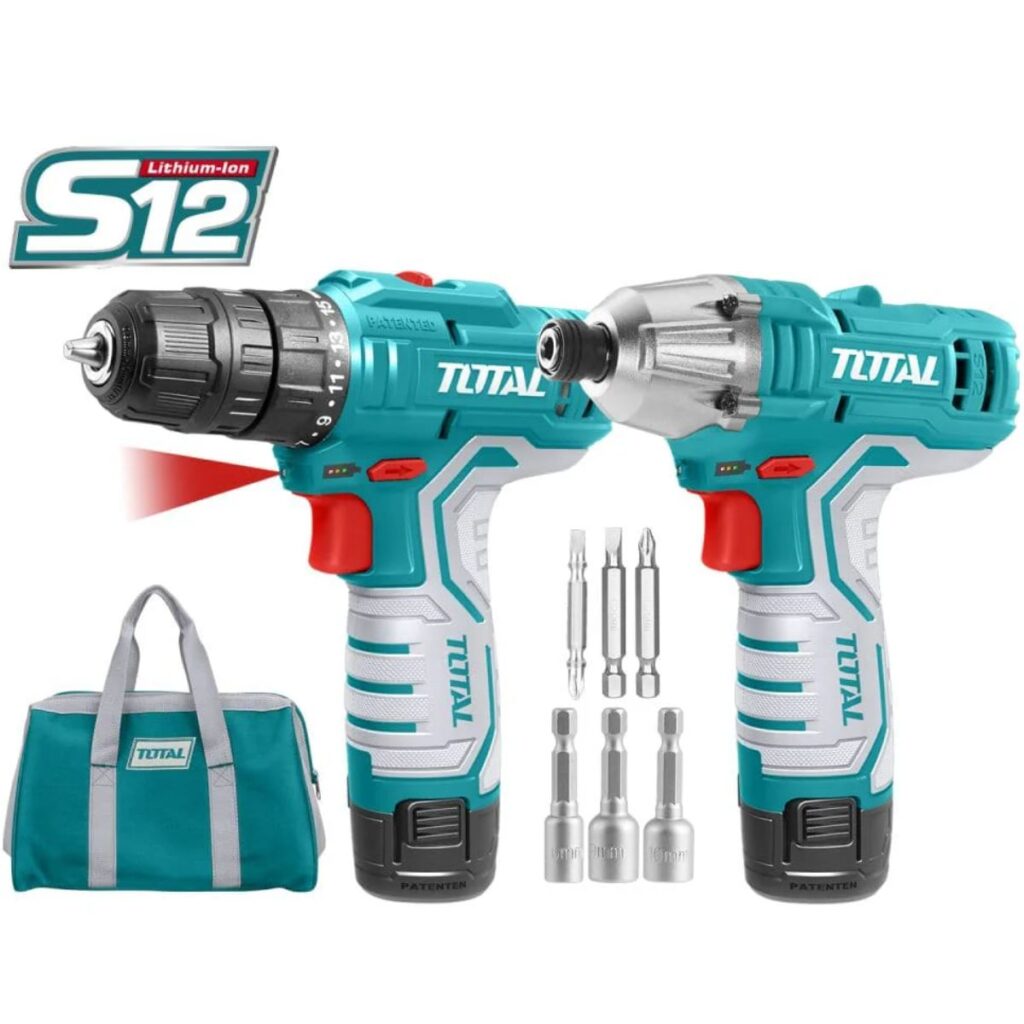 COMBO 2 EN 1 TALADRO + ATORNILLADOR PERCUTOR LI-ION S12   -TKLI1201