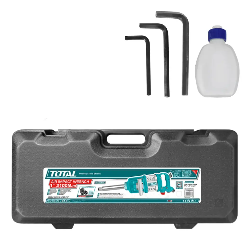 LLAVE DE IMPACTO NEUMÁTICA 1″ 3100NM 25MM 3600RPM  – TAT40111