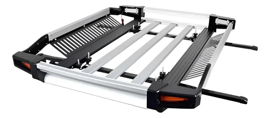 PARRILLA UNIVERSAL 140X100CM AL+ABS CON LUZ SILVER/NEGRO CON BARRAS – A26N1534SL+BK-L