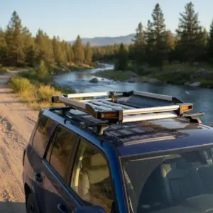 PARRILLA UNIVERSAL 140X100CM AL+ABS CON LUZ SILVER/NEGRO CON BARRAS - A26N1534SL+BK-L