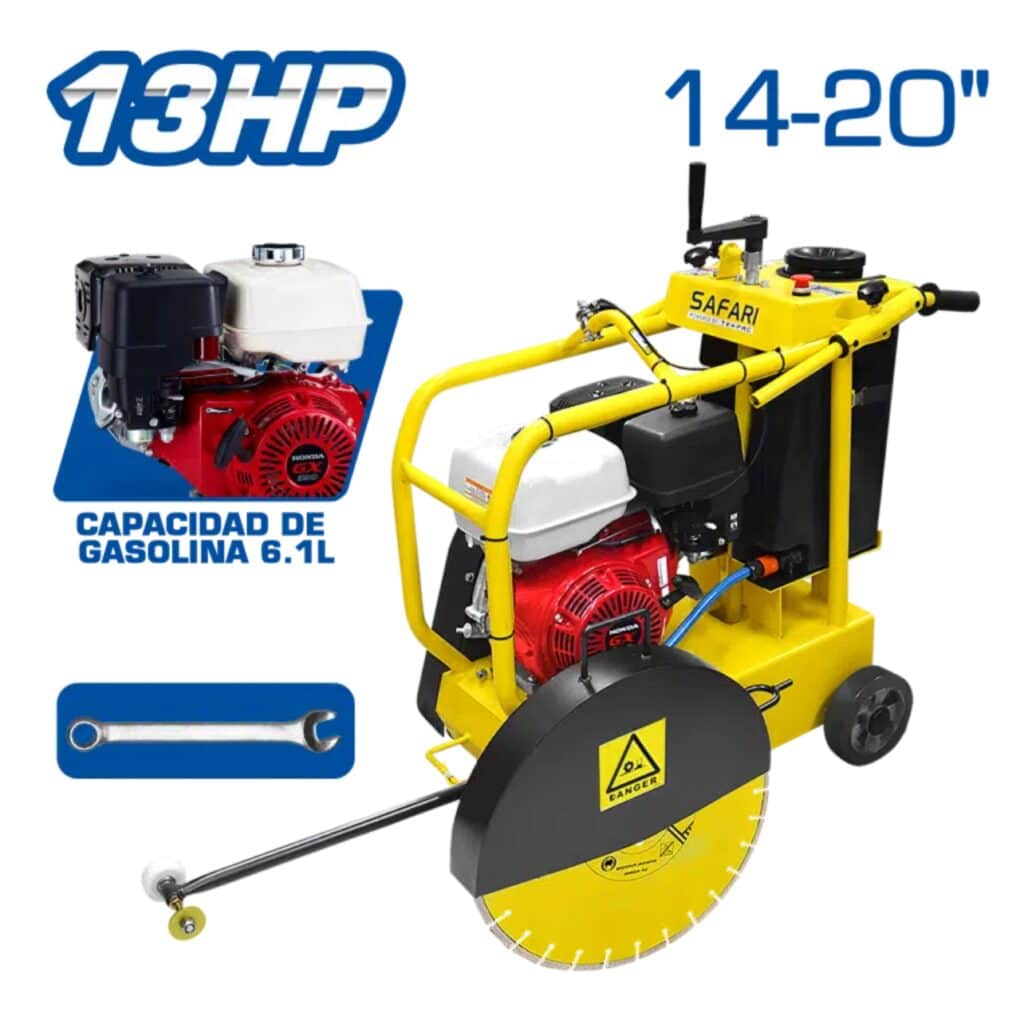 CORTADOR DE CONCRETO 14 -20″ 13HP ECO CON MOTOR HONDA GX930  – 9.6KW  CON HOJA   – TF500-4
