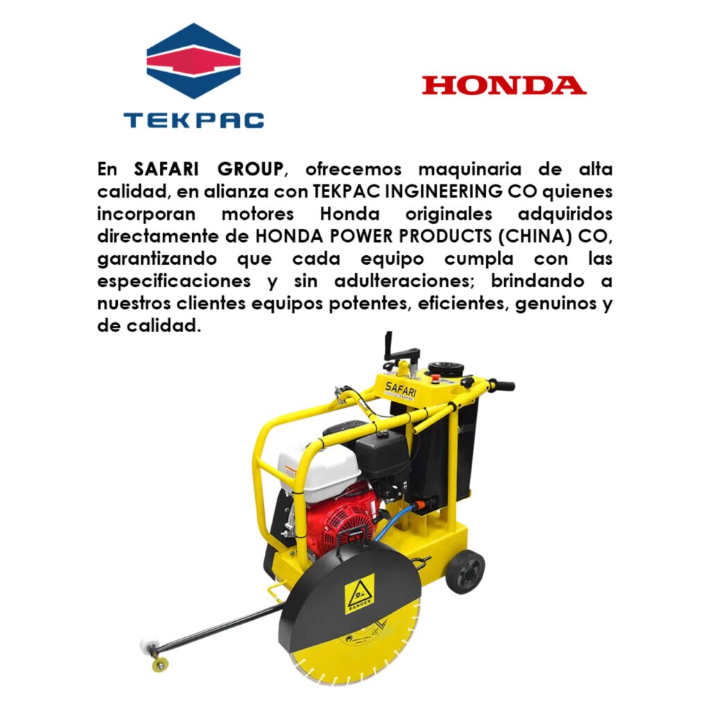 CORTADOR DE CONCRETO 14 -20″ 13HP ECO CON MOTOR HONDA GX930  – 9.6KW  CON HOJA   – TF500-4