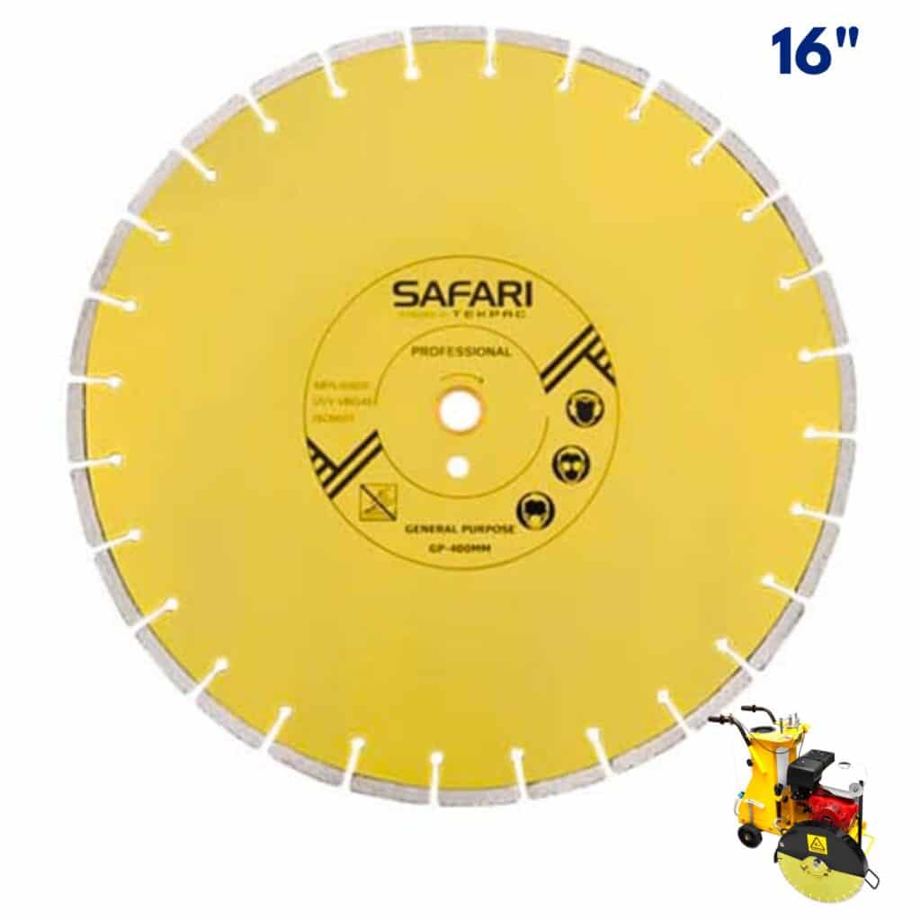 DISCO DE CORTE PARA USO GENERAL DE 16″ DIAMANTADO – 16GP