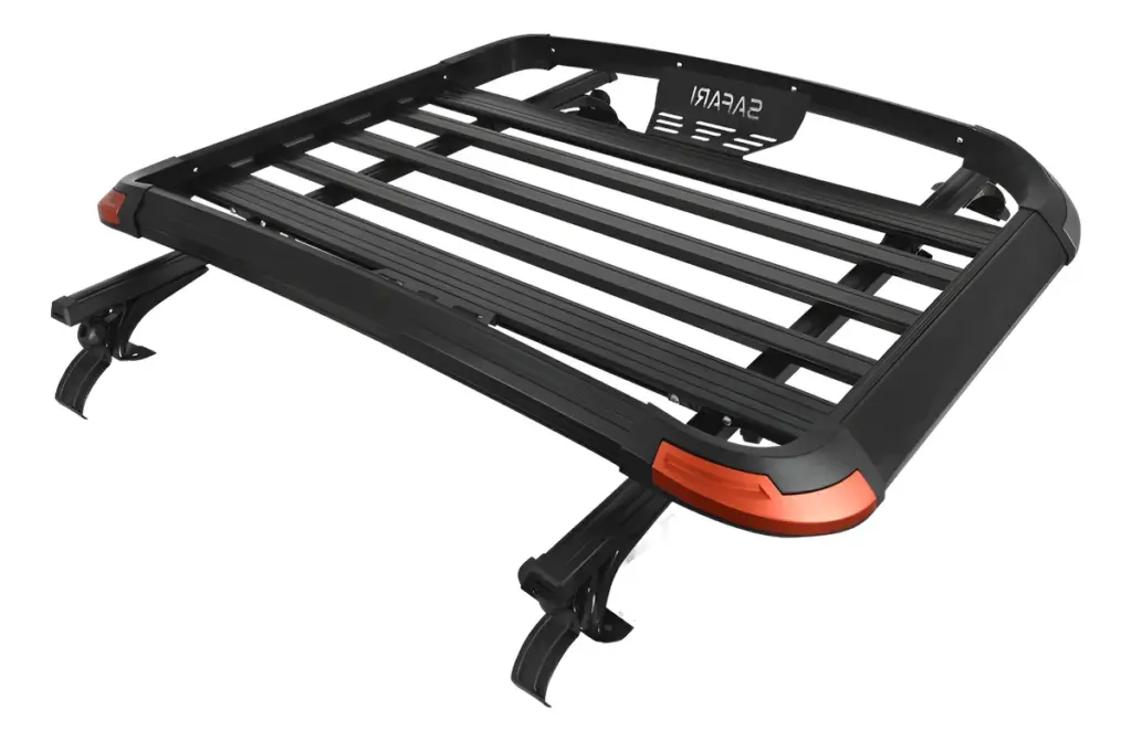 PARRILLA ALUMINIO+ABS NEGRA ESQUINAS ROJAS 4X4 M 127X96CM – A26544BK-M