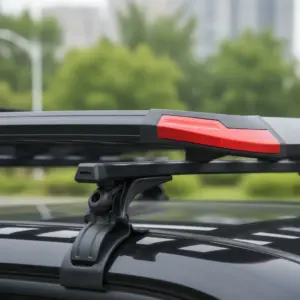 PARRILLA ALUMINIO+ABS NEGRA ESQUINAS ROJAS 4X4 XL 160X100CM - A26544BK-XL