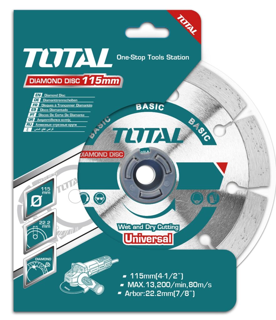 DISCO DIAMANTADO SECO SEGMENTADO 7″ 180X22.2MM W:7.5MM  AMOLADORA- TAC2111803