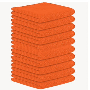 10 PAÑOS MICROFIBRA 75X45CM 280GSM NARANJA - Y45004OR