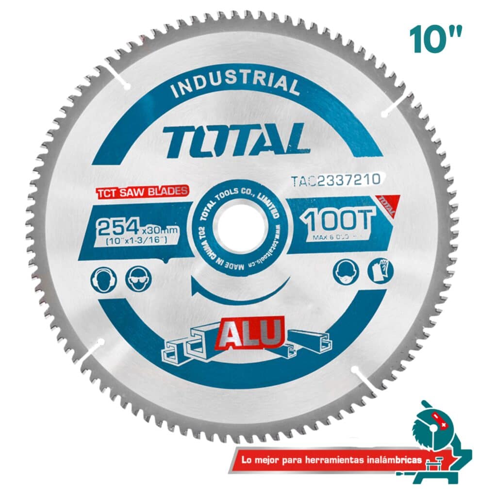 DISCO DE SIERRA TCT  10″ 254MM 100T ALUMINIO TOTAL – TAC2337210