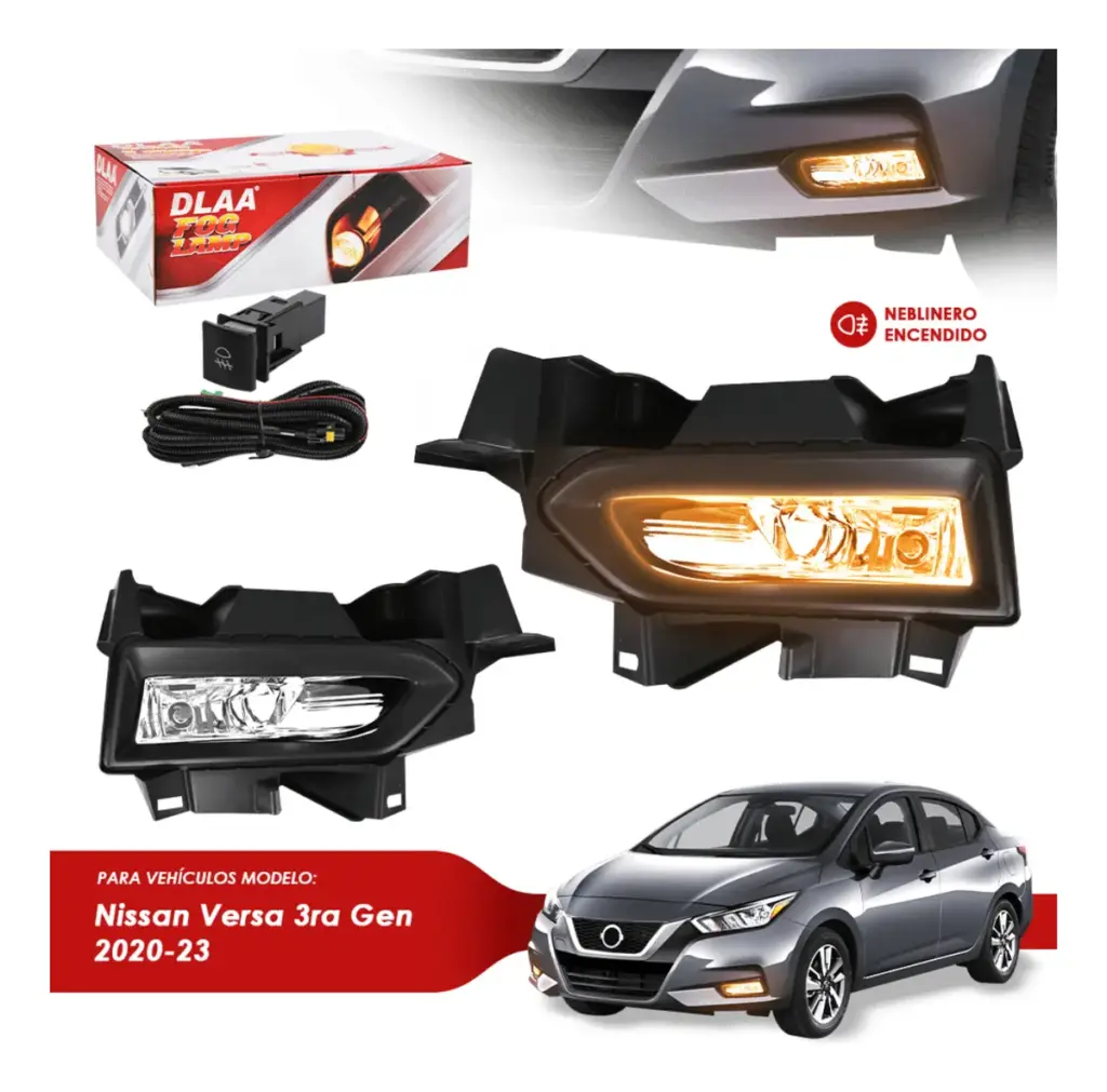 SET DE NEBLINEROS LED PARA NISSAN VERSA 3RA GENERACIÓN AÑOS 2020-2023  – NS1883