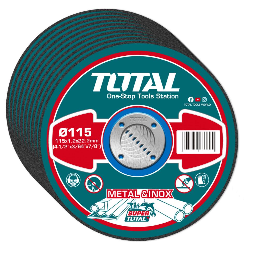 10 DISCOS DE CORTE PARA METAL 4.5″ 115MM X 1.2MM X 22.2MM AMOLADORA – TAC2211151