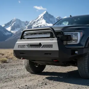 DEFENSA C CON BARRA LED NEGRO PARA TOYOTA HILUX REVO 8VA GENERACIÓN FL 2021-ON - W56DJ1