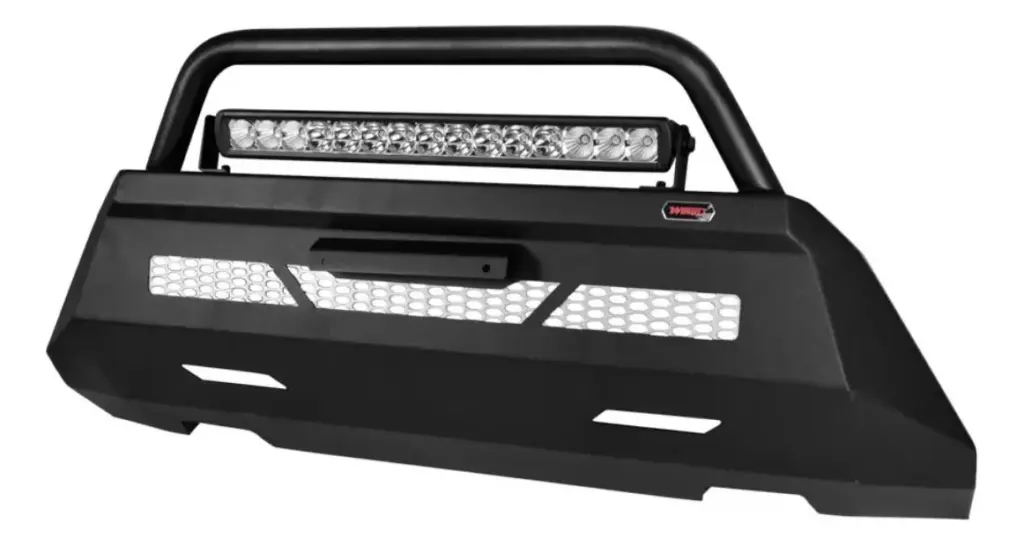 DEFENSA CON BARRA LED NEGRO PARA TOYOTA HILUX REVO 8VA GENERACIÓN FL 2021-ON – W56DJ2