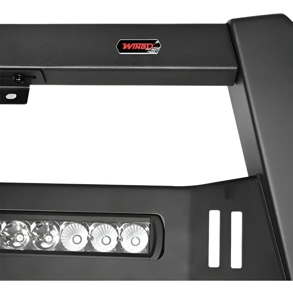 DEFENSA DELANTERA NEGRA CON LUZ PARA TRITÓN L200 5TA GENERACIÓN 2016-19 – W610DM