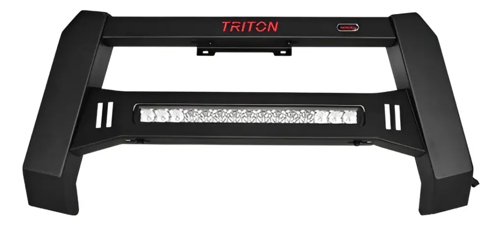 DEFENSA DELANTERA NEGRA CON LUZ PARA TRITÓN L200 5TA GENERACIÓN 2016-19 – W610DM