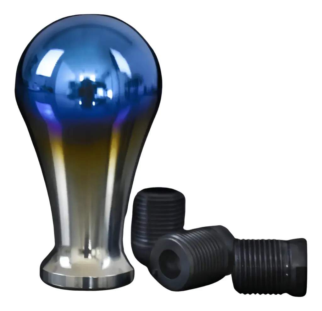 PERILLA DE CAMBIO ALUMINIO 8CM DELGADO SILVER/TORNASOL AZUL – Y27020B