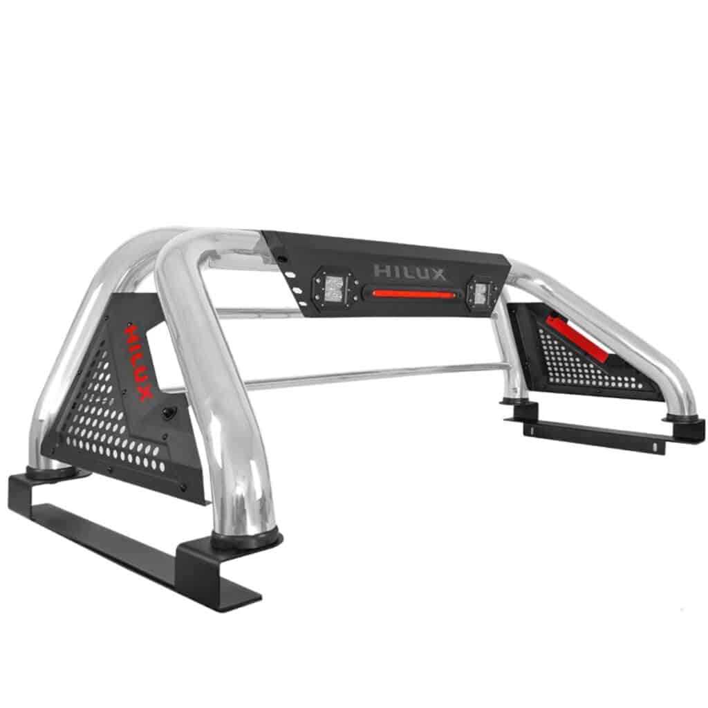 ANTIVUELCO ACERO LUZ DE FRENO + 2XLED18W TOYOTA HILUX REVO 8VA GEN 2026 EN ADELANTE – D37504