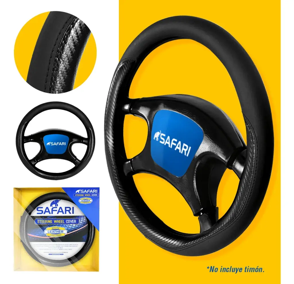 CUBRE VOLANTE CUERO GEN/HQPU BK C/ONDA 3D BK – GP2103BK