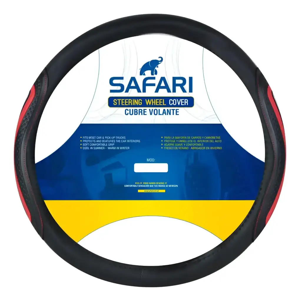 CUBRE VOLANTE PU DETALLE ANTIFAS ROJO/BLANCO –  JX-203034/1 RD