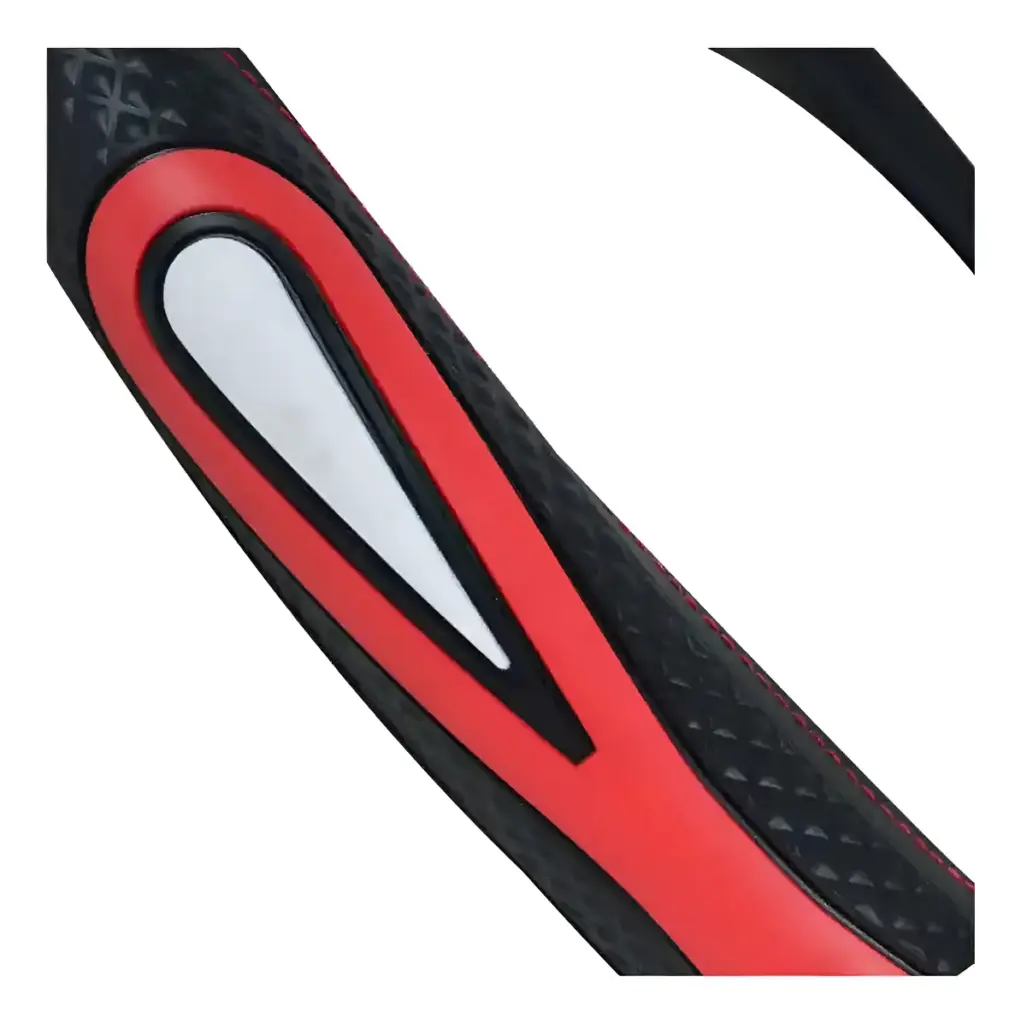 CUBRE VOLANTE PU DETALLE ANTIFAS ROJO/BLANCO –  JX-203034/1 RD