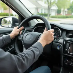 RD CUBRE VOLANTE PU FULL CARBON DETALLE ROJO - JX-203037/1