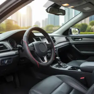 CUBRE VOLANTE PU FULL CARBON LINEA/HILO ROJO - JX-203049/2 RD