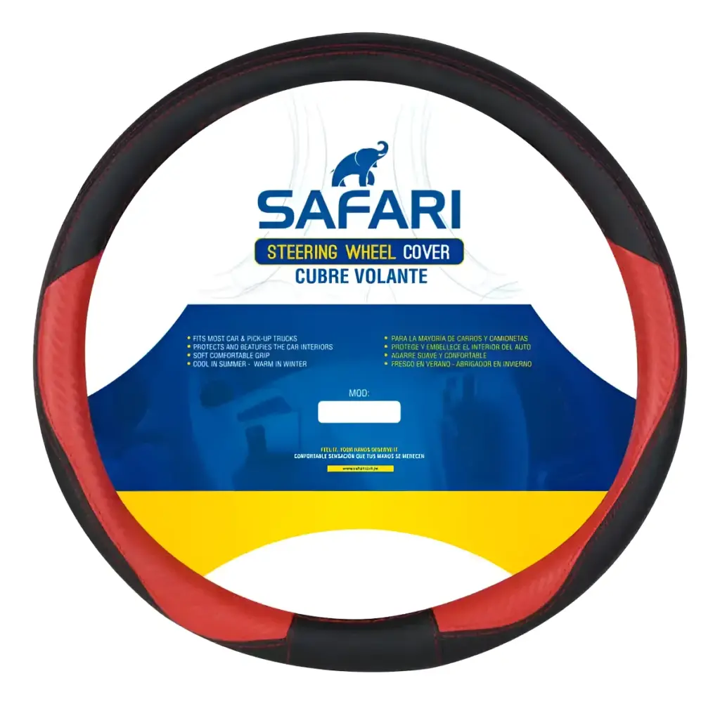 CUBRE VOLANTE PU 2S DET CARBON ROJO – JX-203085/3 RD