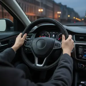 CUBRE VOLANTE PU FULL NEGRO LINEA DIAMANTES - JX-2203009 BK