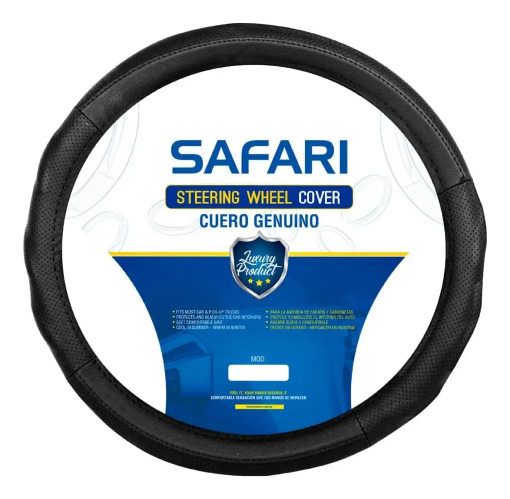 CUBRE VOLANTE CUERO GEN BK/BK 2D VENTILADO  – SFT-18006BK