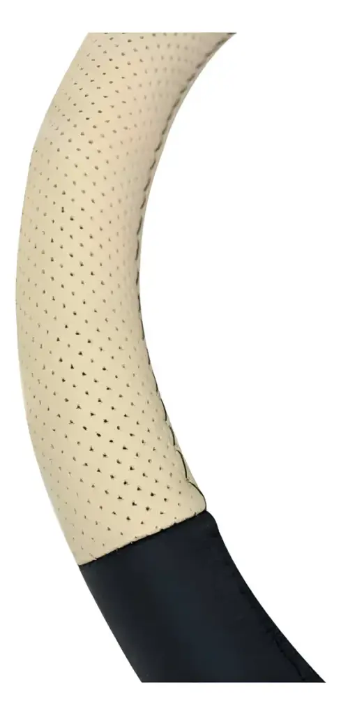 CUBRE VOLANTE CUERO GEN BK/BG/BK VENTILADO  – SFT-18024BK