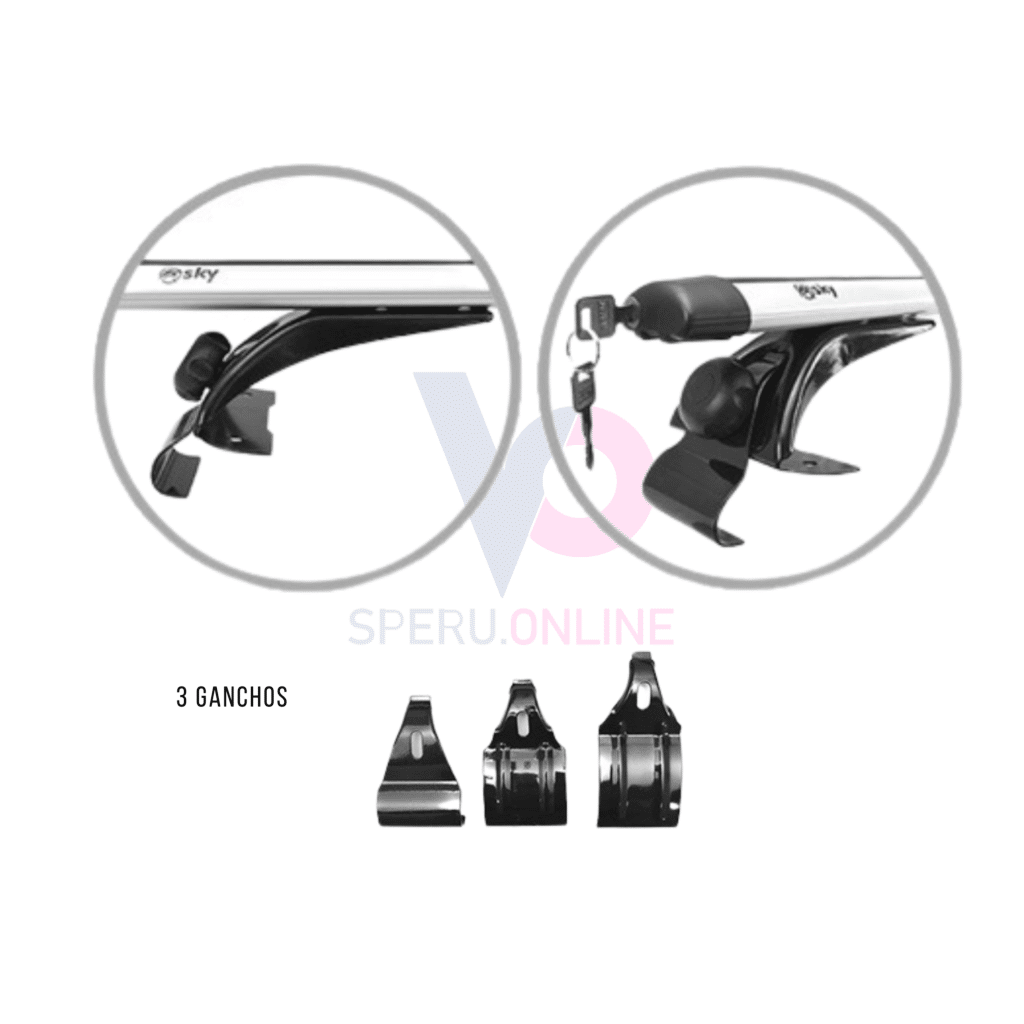 BARRAS HORIZONTALES 50″ (127CM) UNIVERSAL ALUMINIO -RB-EV145-SL