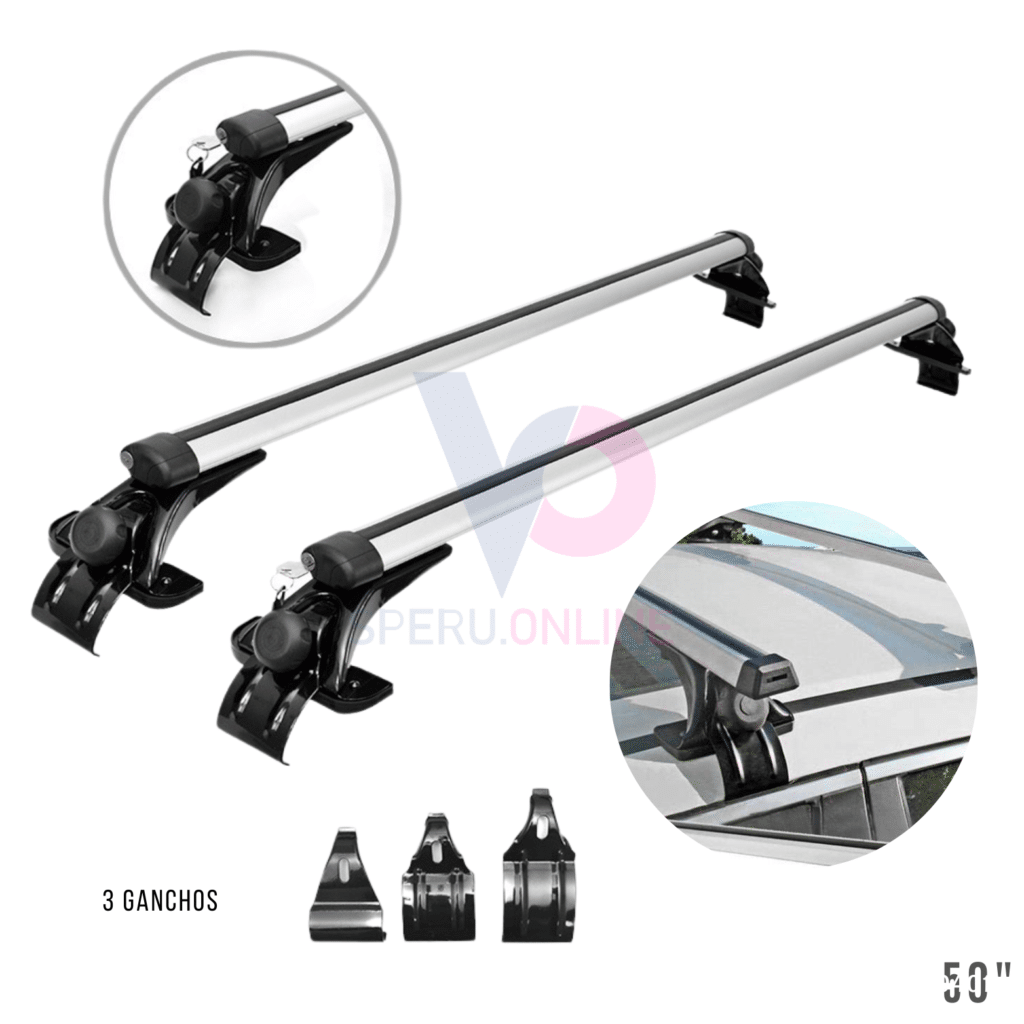 BARRAS HORIZONTALES 50″ (127CM) UNIVERSAL ALUMINIO -RB-045B-SL