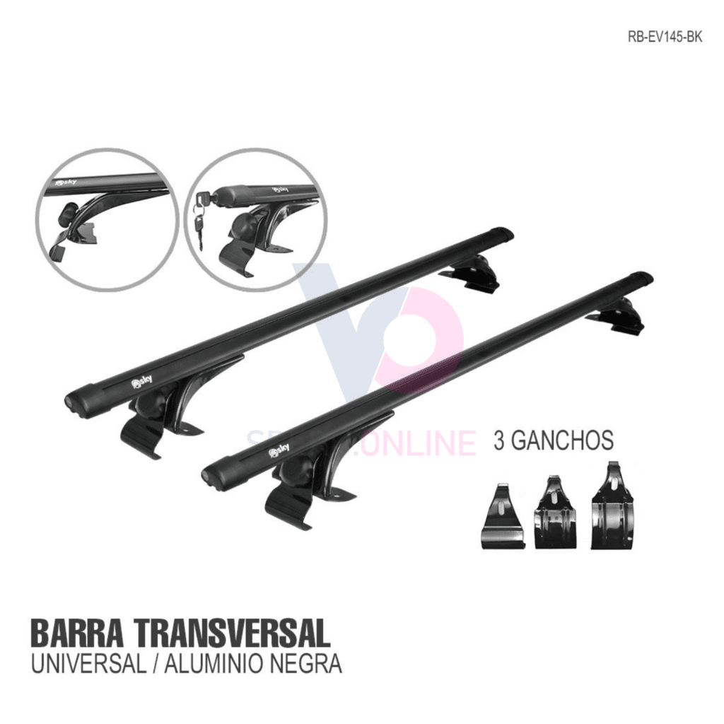 BARRAS HORIZONTALES UNIVERSAL ALUMINIO -RB-145BK