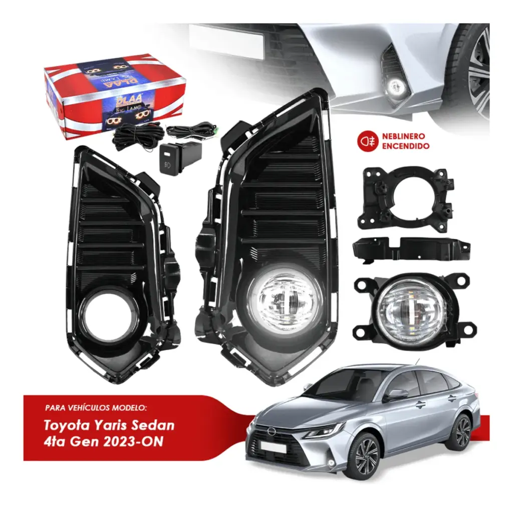 SET DE NEBLINEROS LED PARA TOYOTA YARIS SEDAN 4TA GENERACIÓN 2023-ON –  TY1221-AL
