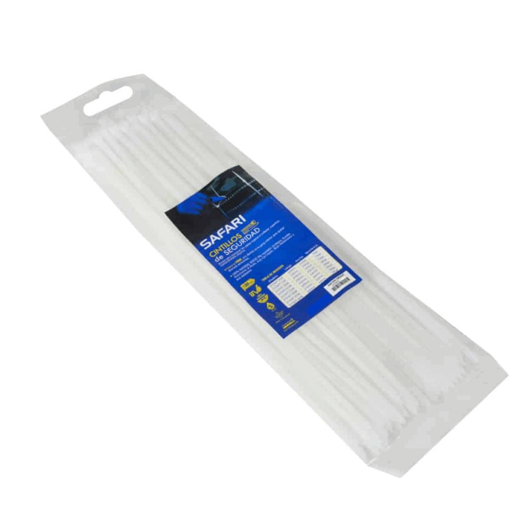 100 CINTILLOS DE NYLON 66 BLANCO 30CMX4.8MM – D75WT-3048