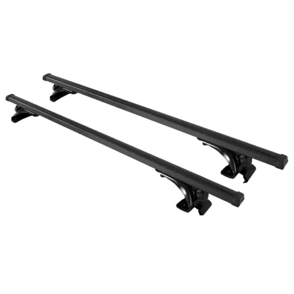 BARRA TRANSVERSAL DE ALUMINIO 124X32X20 INCLUYE 3 GANCHOS – AB-502BK