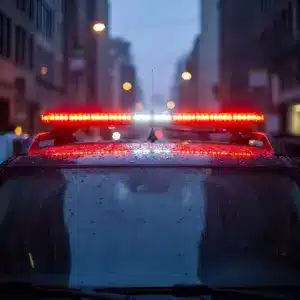 BARRA POLICIAL LED C/ALTAVOZ/SIRENA 72W 12/24V 118CM ROJO - X46400-12HS-RD