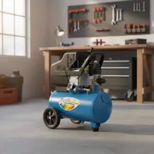 COMPRESORA 24 LITROS 2.5HP  8BAR  220V AZUL -BM-24L BL