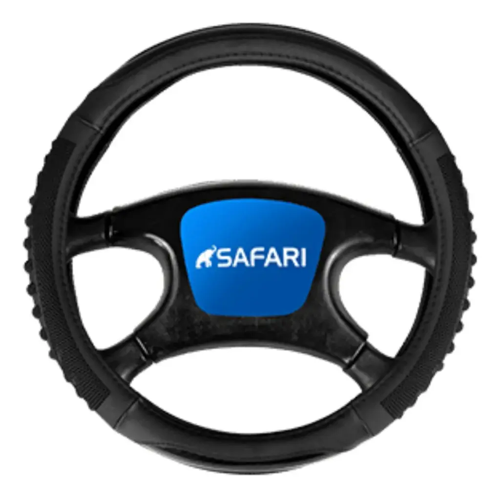 CUBRE VOLANTE PU NEGRO PANAL/CARBON NEGRO – JX-233141/1