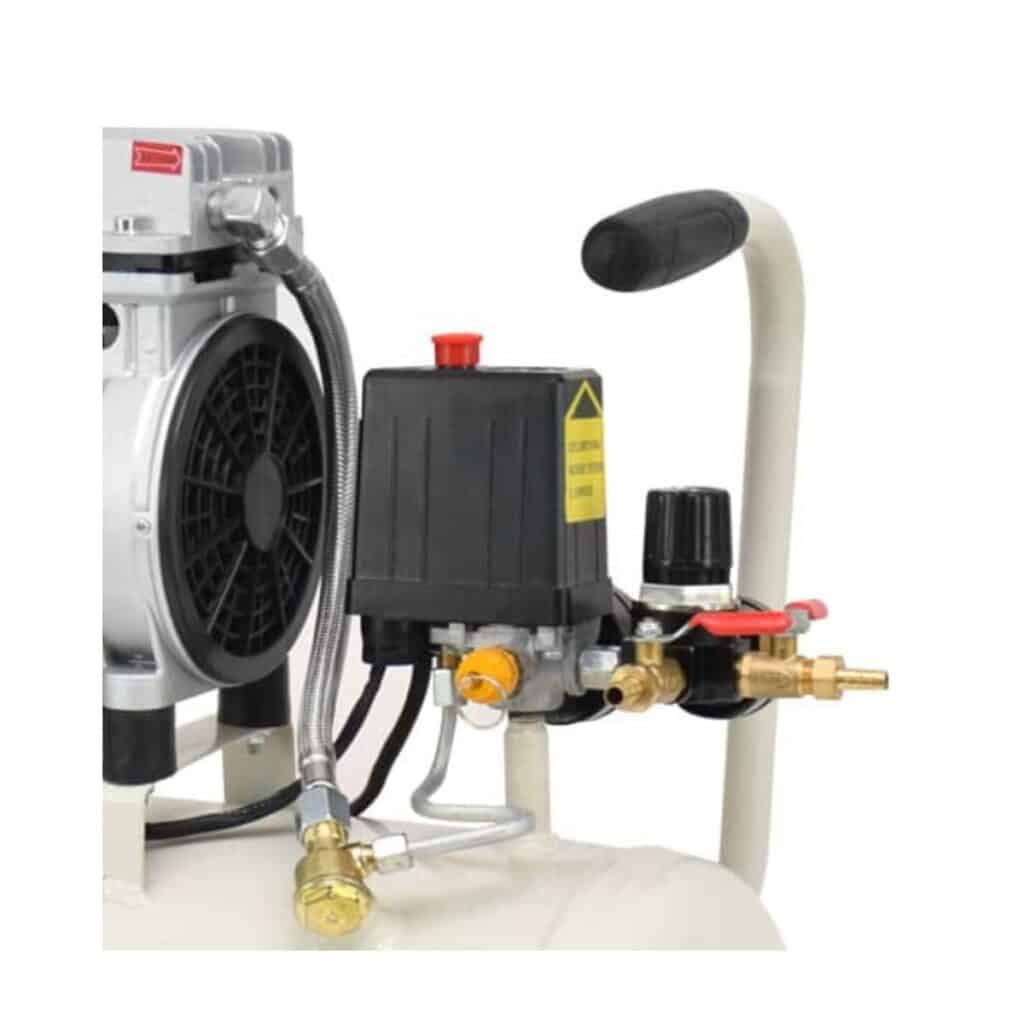 COMPRESORA SILENCIOSA 24 LITROS LIBRE DE ACEITE  1.0HP 220V BLANCO  SAFARI- SF-1024W