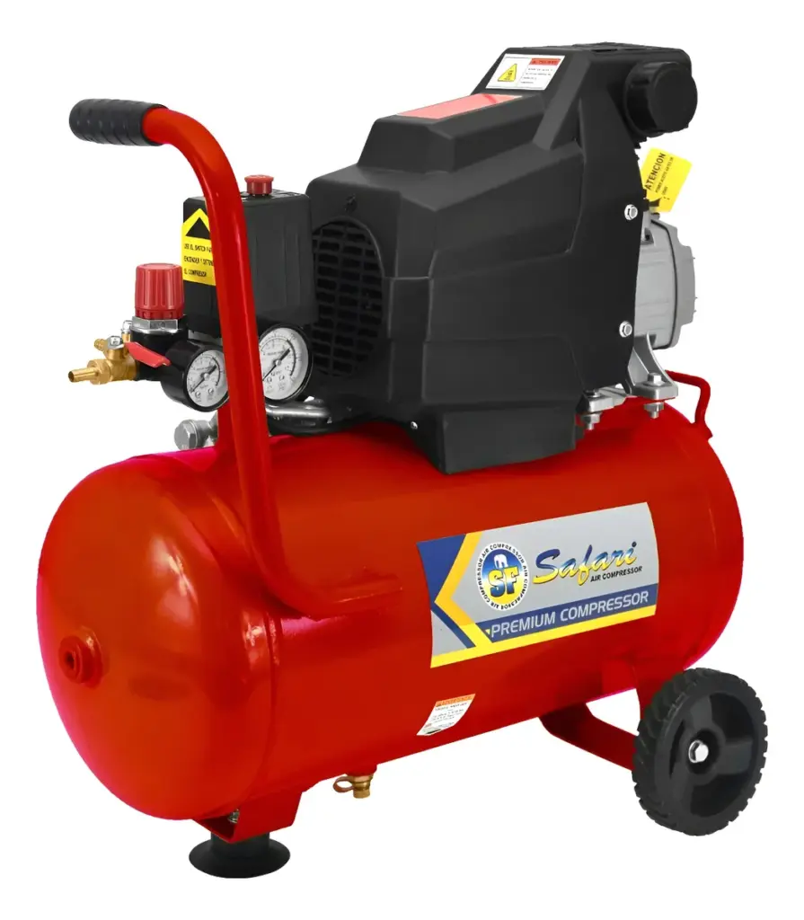 COMPRESORA 25 LITROS 220V 60Hz  2HP  8BAR  ROJA -SF24 RD
