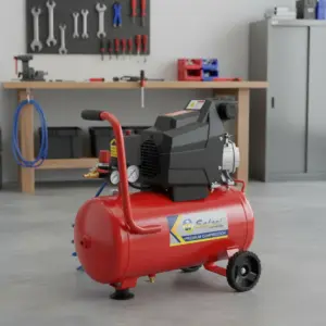 COMPRESORA 25 LITROS 220V 60Hz  2HP  8BAR  ROJA -SF24 RD