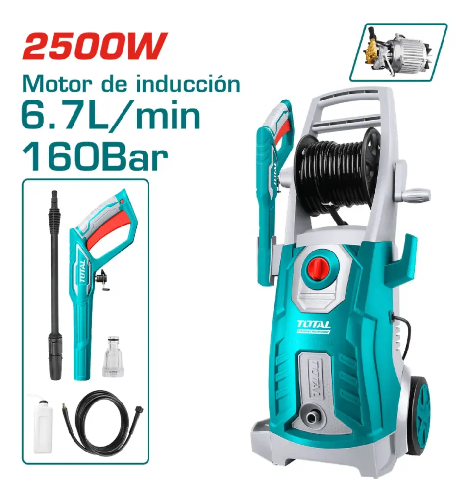 HIDROLAVADORA DE ALTA PRESIÓN 2500W 2300PSI 6.7L/MIN INDUSTRIAL TOTAL- TGT11246-5