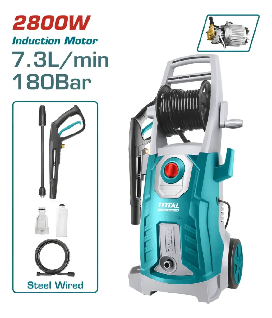 HIDROLAVADORA DE ALTA PRESIÓN 2800W 2600PSI 7.3L/MIN INDUSTRIAL TOTAL – TGT11266-5