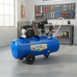 COMPRESORA  100 LITROS  DE FAJA 220V 3HP AZUL - ZA65-100L BL