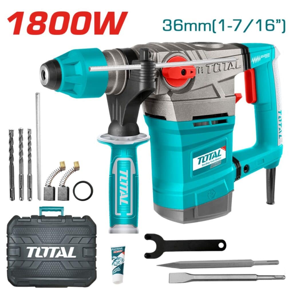 ROTOMARTILLO SDS+ 36MM 1800W 4200BPM 7.0J INDUSTRIAL TOTAL – TH118366