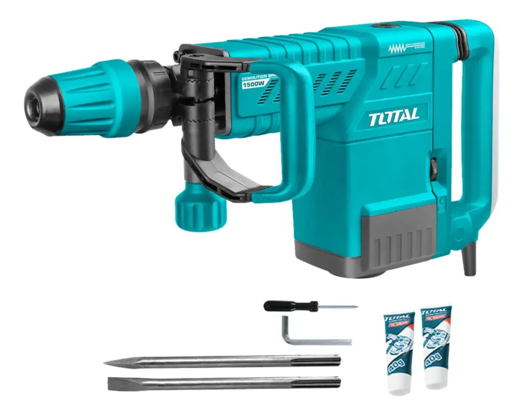 DEMOLEDOR SDS-MAX 1500W 1900BMP 6-25J 10KG ANTIVIBRACION INDUSTRIAL TOTAL  -TH215002