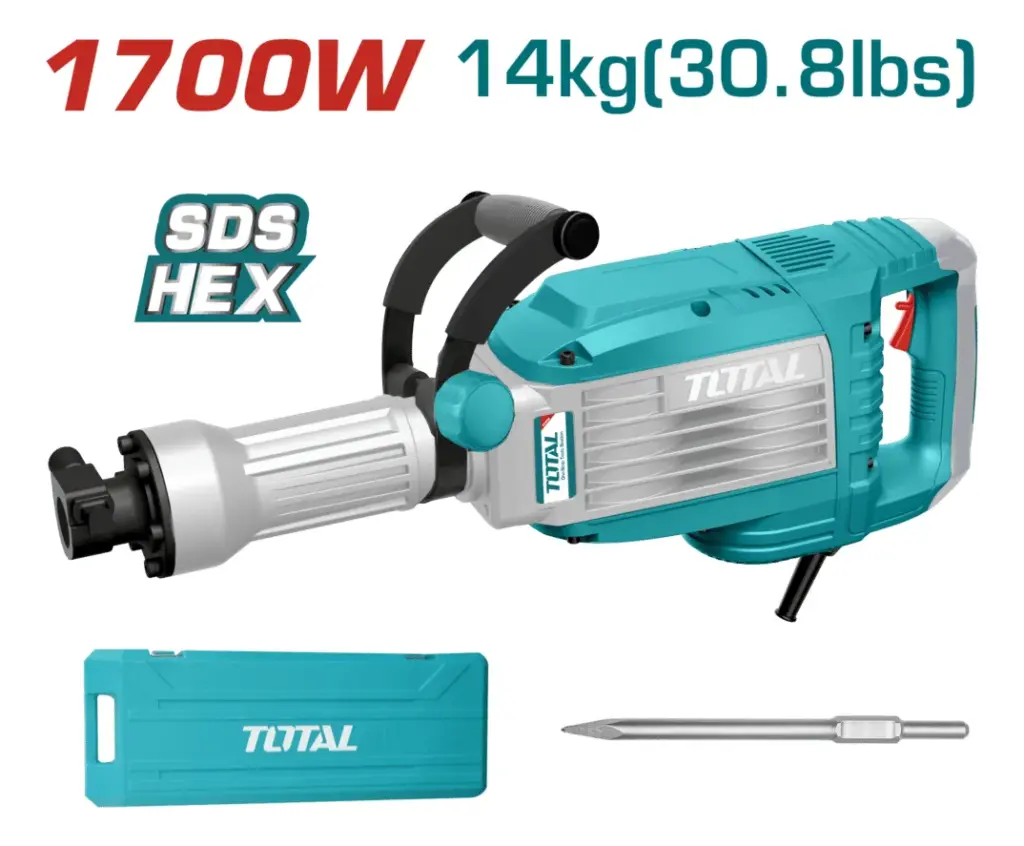 DEMOLEDOR SDS HEX 1700W 1900BMP 50J 14KG INDUSTRIAL TOTAL – TH217068